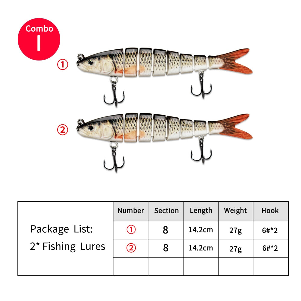 ODS 3pcs 14.2cm 27g Sinking Pike Lures