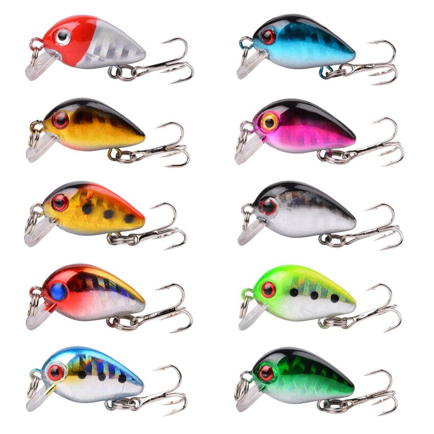 10pcs 1.5g Mini Crankbait For Chubb, Perch, Trout