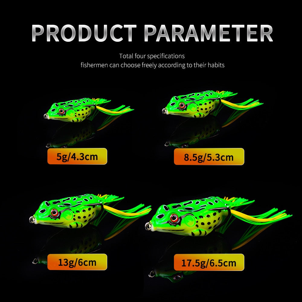 5g, 8.5g, 13g, 17.5g Top Water Frog Pike Lure