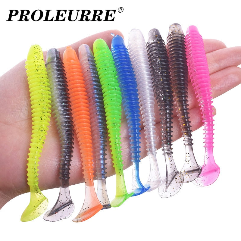 Proleurre Soft Worm Fishing Lure for Perch 5cm, 7cm, 9cm
