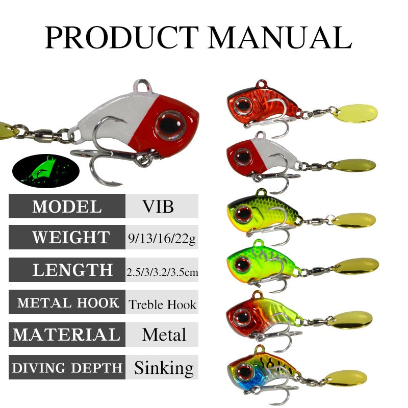9g/13g/16g/22g Metal Fishing Spinner Bait
