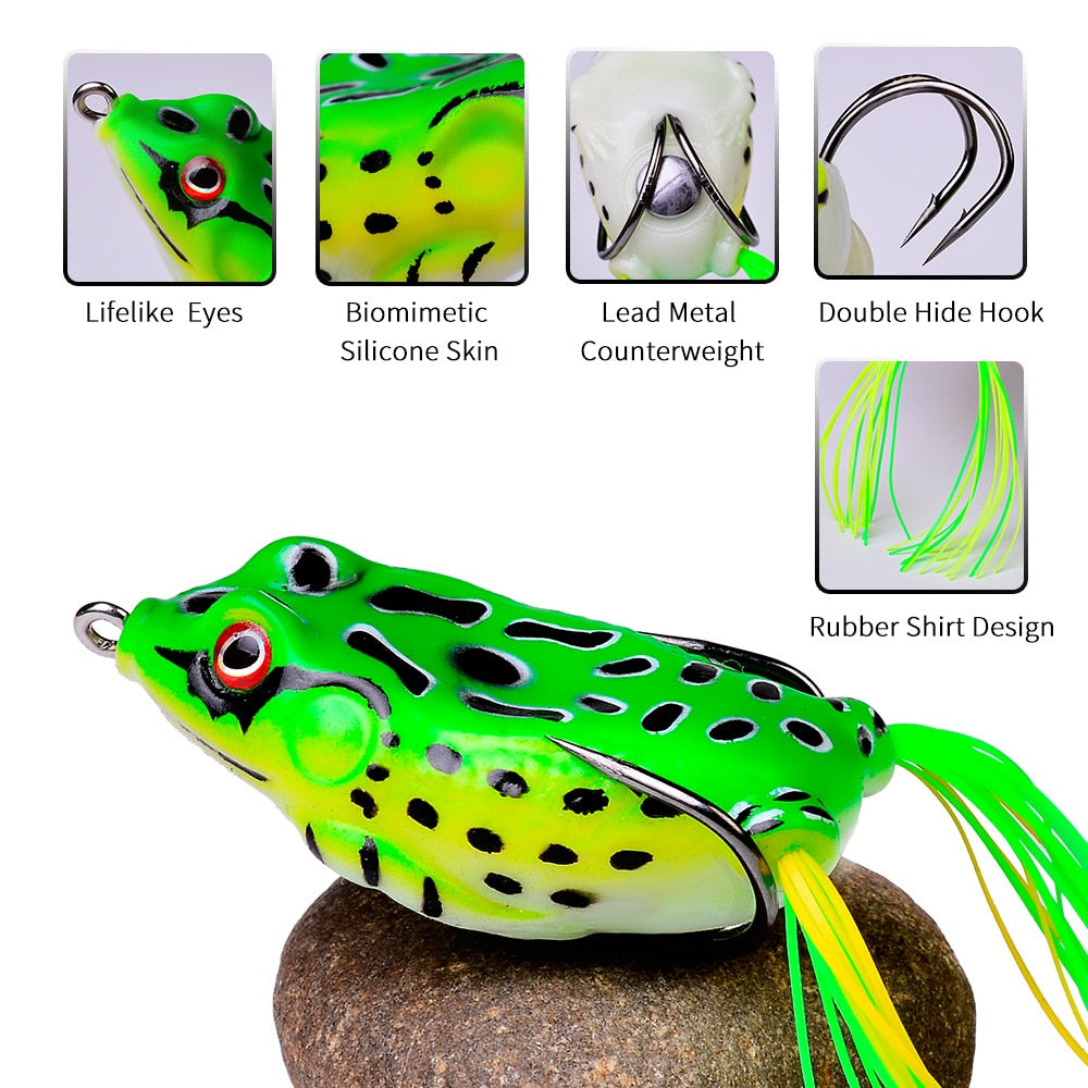 5g, 8.5g, 13g, 17.5g Top Water Frog Pike Lure