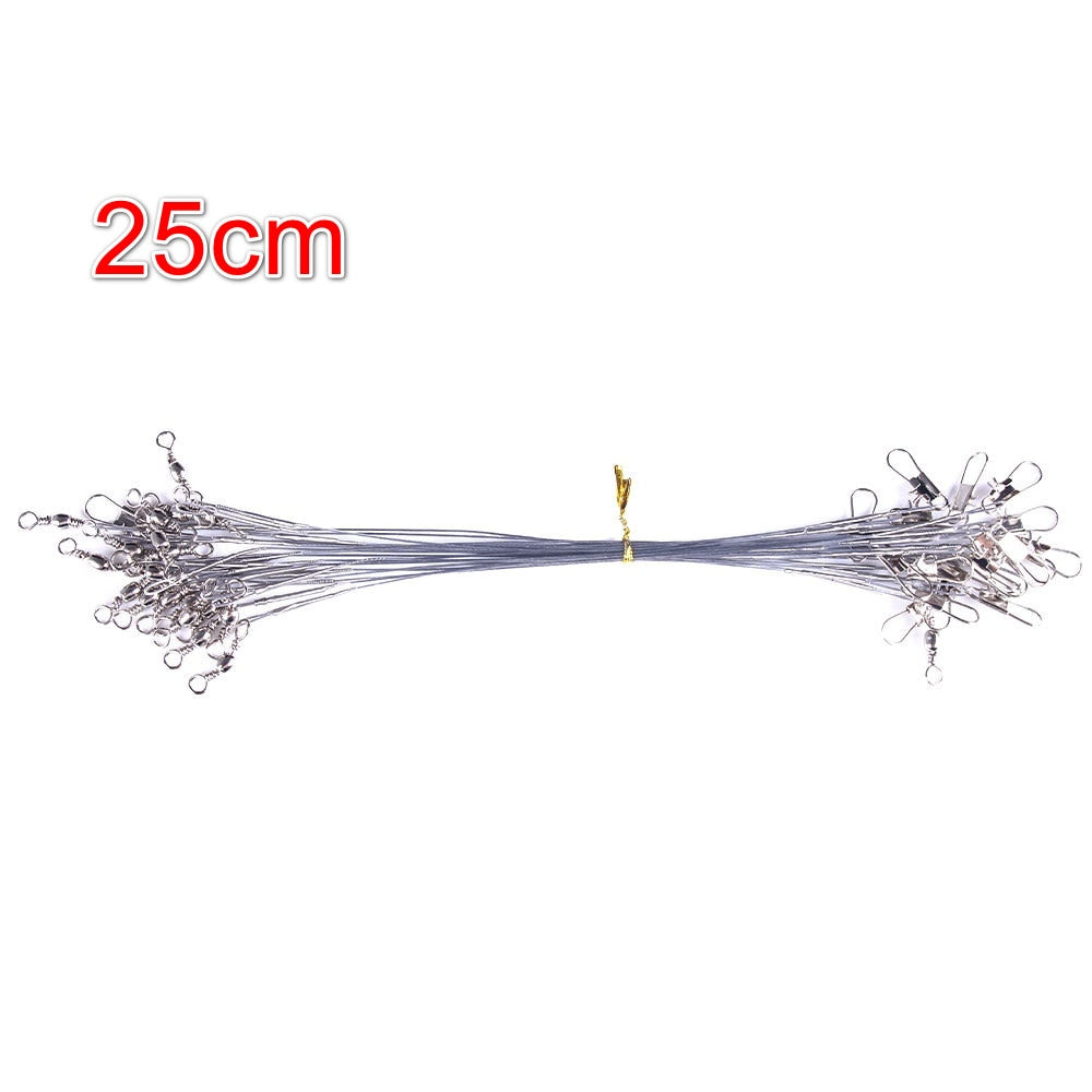 Anti-Bite Steel Wire Leader Available in Length; 15cm, 20cm, 25cm, 30cm