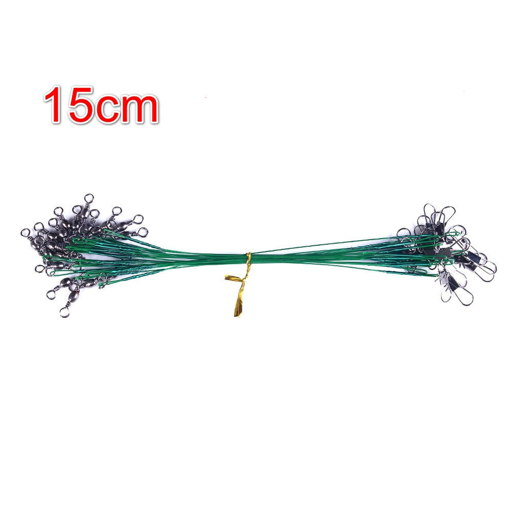 Anti-Bite Steel Wire Leader Available in Length; 15cm, 20cm, 25cm, 30cm
