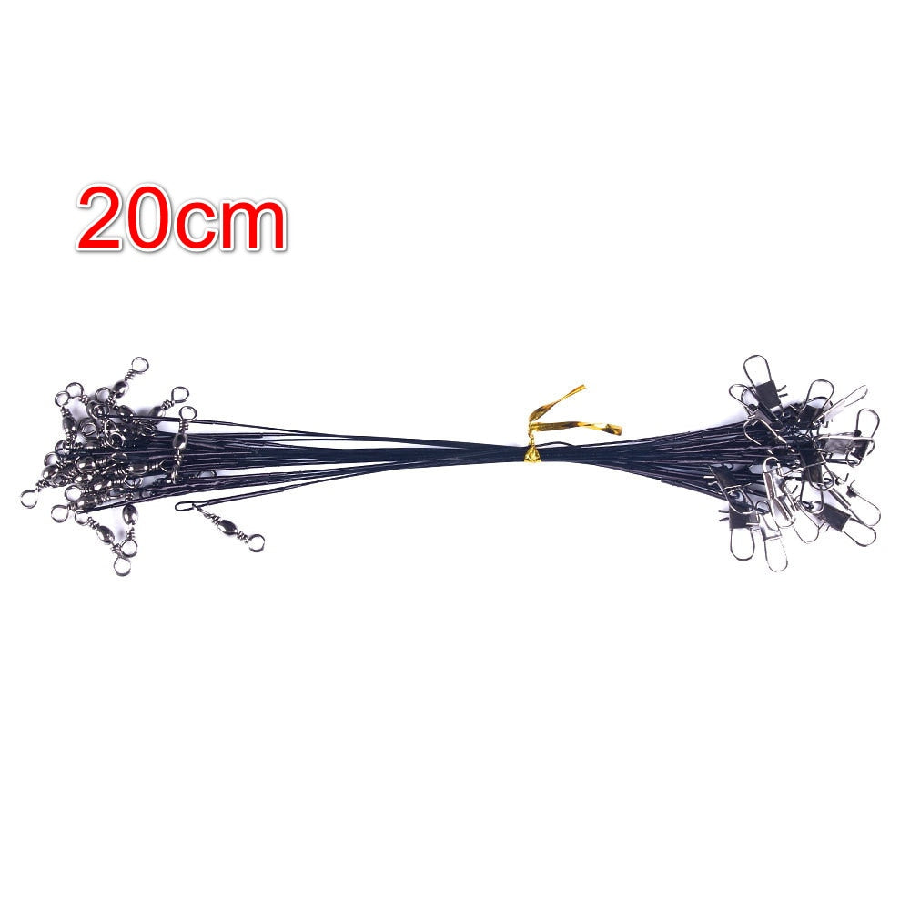 Anti-Bite Steel Wire Leader Available in Length; 15cm, 20cm, 25cm, 30cm