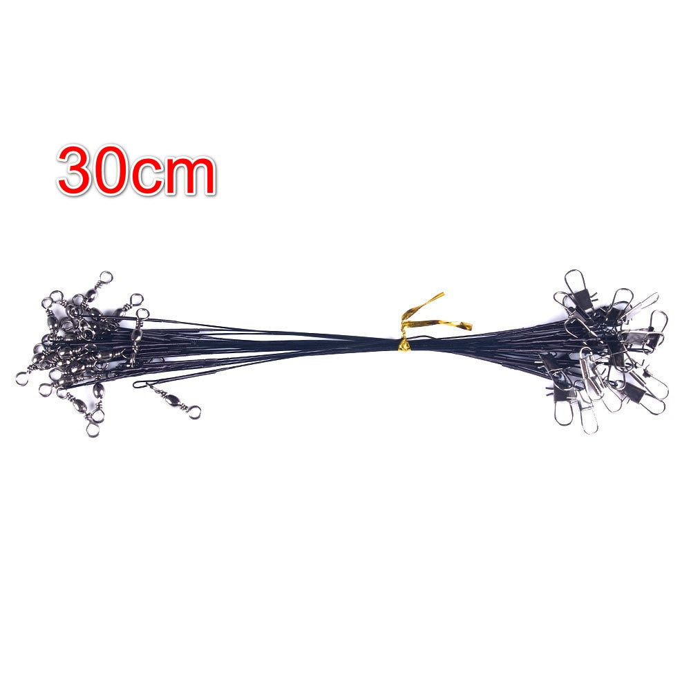 Anti-Bite Steel Wire Leader Available in Length; 15cm, 20cm, 25cm, 30cm