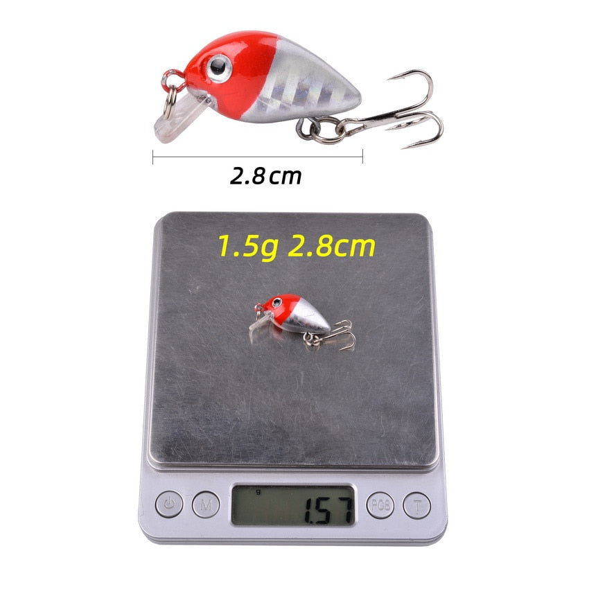 10pcs 1.5g Mini Crankbait For Chubb, Perch, Trout