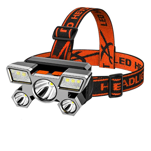 5W LED Headtorch With a Built in Rechargeable Battery Comes with a USB Cable and Car Charger Adapter