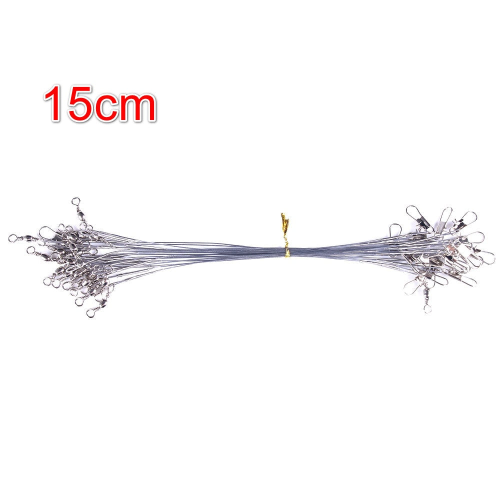 Anti-Bite Steel Wire Leader Available in Length; 15cm, 20cm, 25cm, 30cm