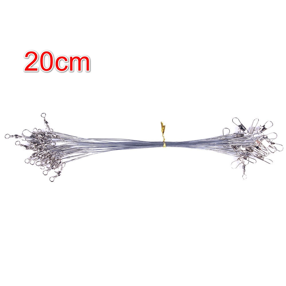 Anti-Bite Steel Wire Leader Available in Length; 15cm, 20cm, 25cm, 30cm