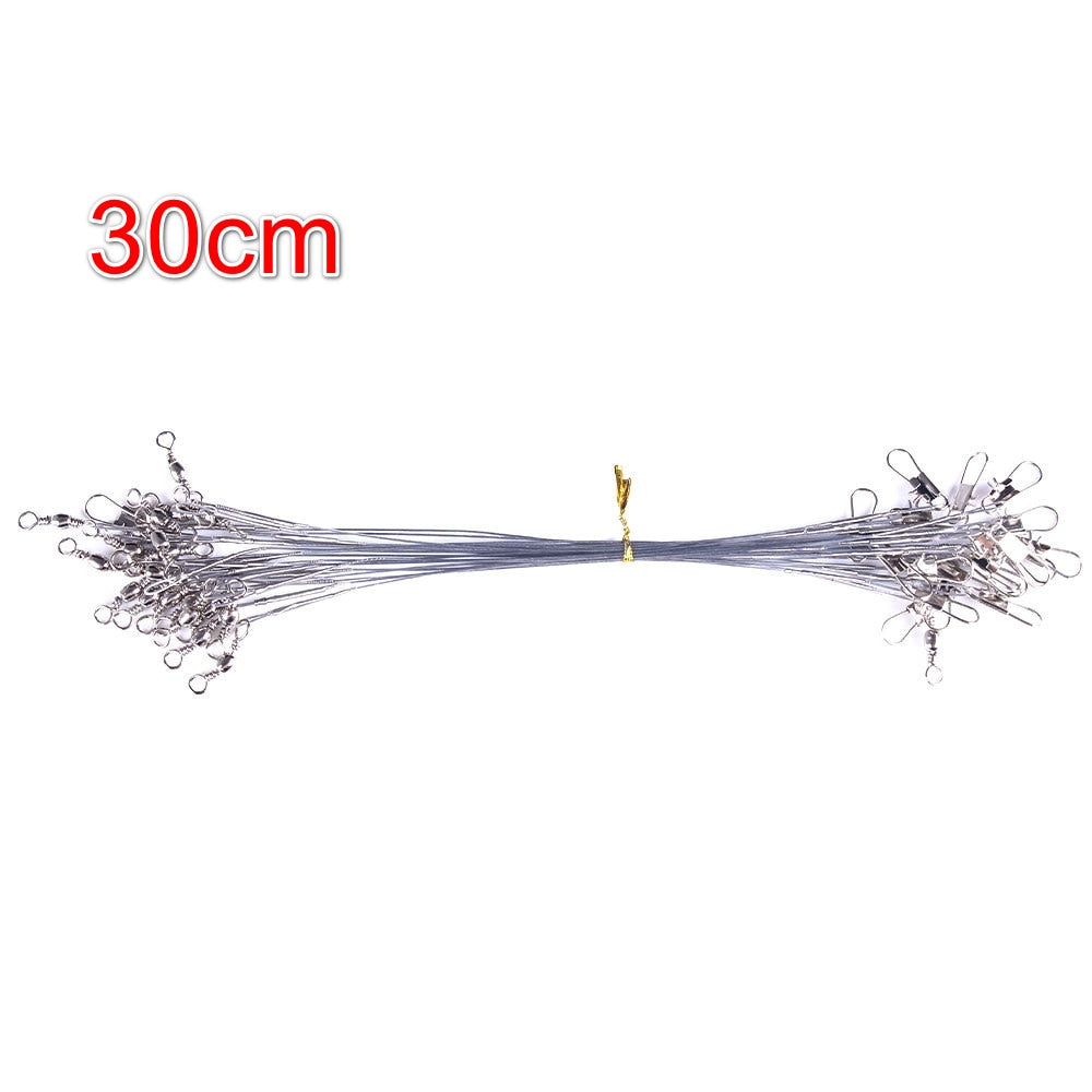 Anti-Bite Steel Wire Leader Available in Length; 15cm, 20cm, 25cm, 30cm