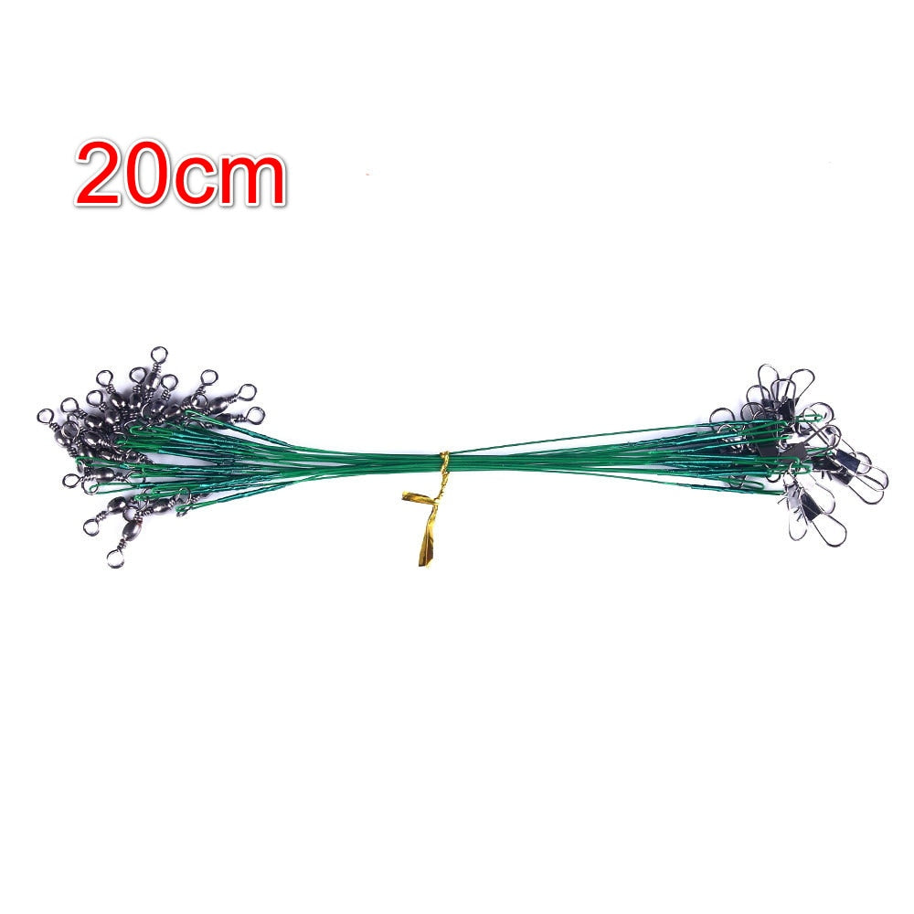 Anti-Bite Steel Wire Leader Available in Length; 15cm, 20cm, 25cm, 30cm