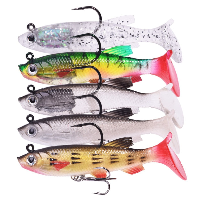 5pcs 12g Artificial Rubber Baits for Pike