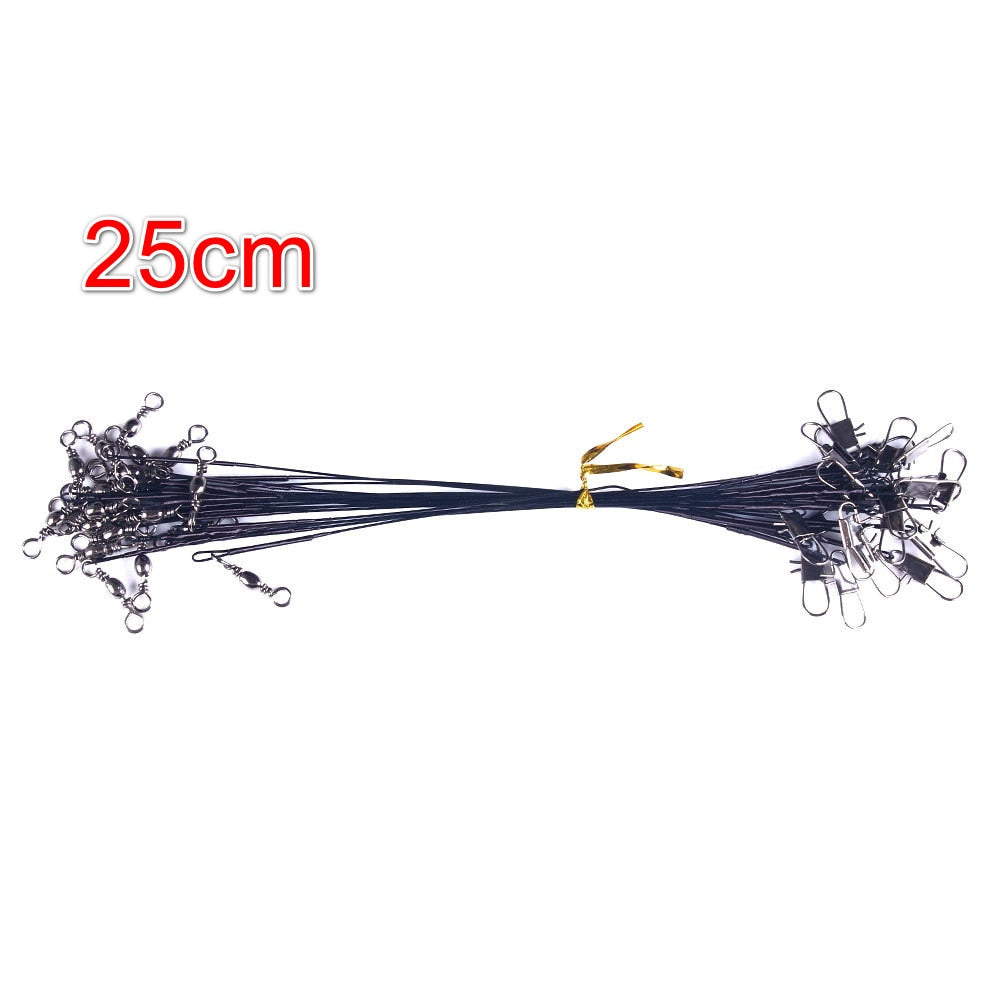 Anti-Bite Steel Wire Leader Available in Length; 15cm, 20cm, 25cm, 30cm