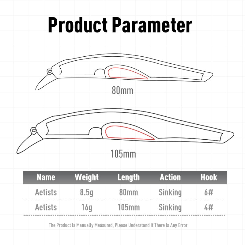 8.5g, 16g Leydun Artist FR Lure For Pike, Perch, Zander, Sea Bass