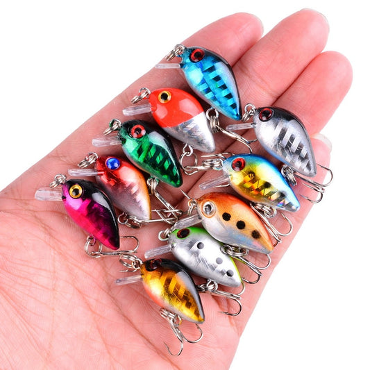 10pcs 1.5g Mini Crankbait For Chubb, Perch, Trout