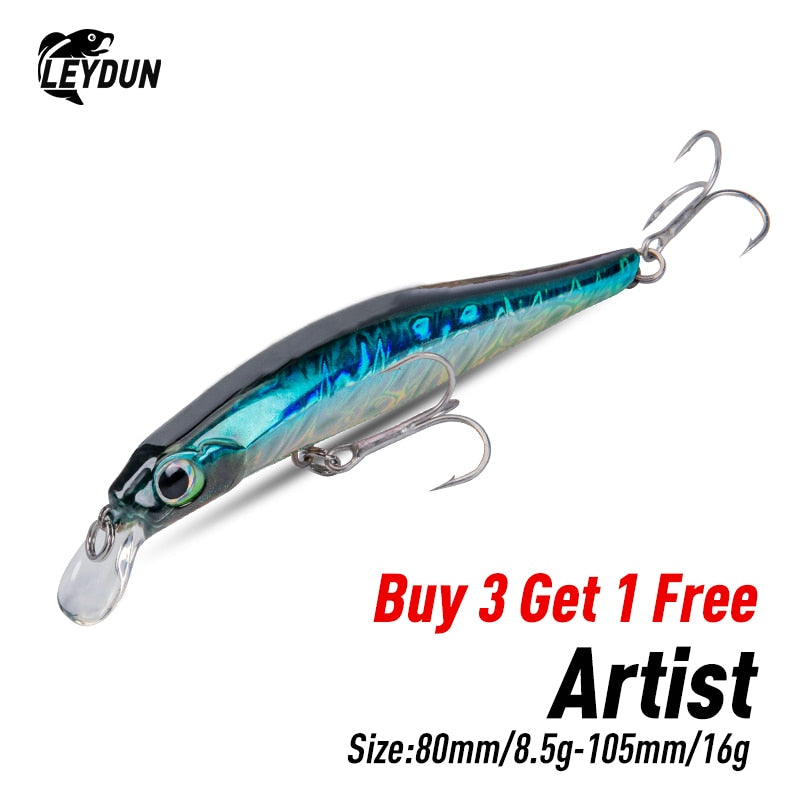 8.5g, 16g Leydun Artist FR Lure For Pike, Perch, Zander, Sea Bass