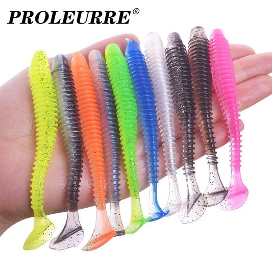 Proleurre Soft Worm Fishing Lure for Perch 5cm, 7cm, 9cm