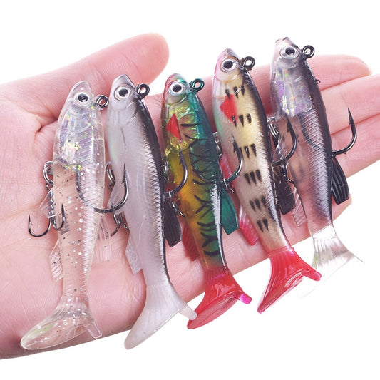 5pcs 12g Artificial Rubber Baits for Pike