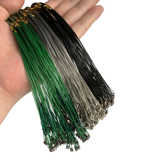 Anti-Bite Steel Wire Leader Available in Length; 15cm, 20cm, 25cm, 30cm